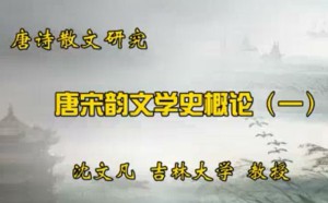 唐诗散文研究视频教程 沈文凡 106讲 吉林大学