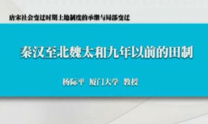 唐宋社会变迁时期土地制度的承继与局部变迁视频教程 杨际平 23讲 厦门大学