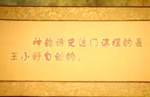 神韵诗史视频教程 王小舒 33讲 山东大学