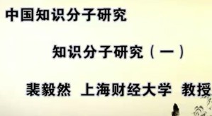 中国知识分子研究视频教程 裴毅然 49讲 上海财经大学