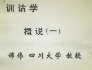 训诂学视频教程 谭伟 36讲 四川大学