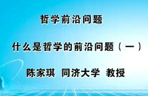 哲学前沿问题视频教程 陈家琪 25讲 同济大学