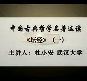 中国古典哲学名著选读视频教程 杜小安 13讲 武汉大学