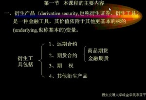 金融期货视频教程 李亚平 54讲 西安交通大学