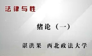 法律与性视频教程 谌洪果 42讲 西北政法大学