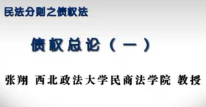 民法分则之债权法视频教程 张翔 54讲 西北政法大学