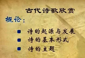 世界名诗欣赏视频教程 吴笛 35讲 浙江大学