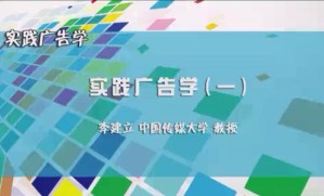 实践广告学视频教程 李建立 24讲 中国传媒大学