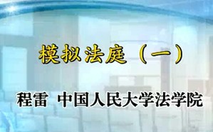 模拟法庭视频教程 程雷 21讲 中国人民大学
