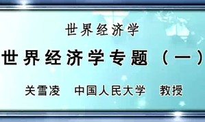世界经济学视频教程 关雪凌 50讲 中国人民大学