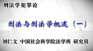 刑法学犯罪论视频教程 刘仁文 37讲 中国社会科学院