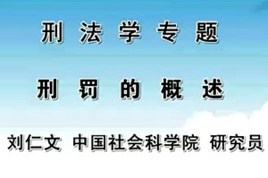 刑法学专题视频教程 刘仁文 18讲 中国社会科学院