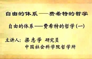 自由的体系——费希特的哲学视频教程 梁志学 16讲 中国社会科学院