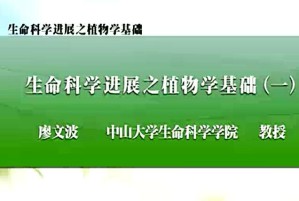 生命科学进展之植物学基础视频教程 廖文波 11讲 中山大学