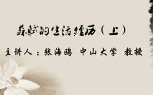 苏轼诗词及若干问题研究视频教程 张海鸥 11讲 中山大学