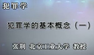犯罪学视频教程 张荆 39讲 北京工业大学