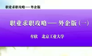 职业求职攻略——外企版视频教程 牟欣 13讲 北京工业大学