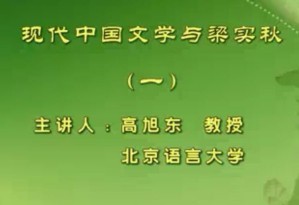现代中国文学与梁实秋视频教程 高旭东 23讲 北京语言大学
