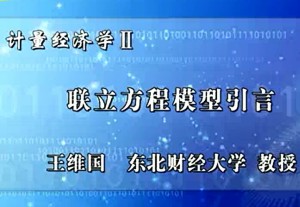 计量经济学Ⅱ视频教程 王伟国 47讲 东北财经大学