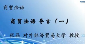 商贸法语视频教程 张晶 104讲 对外经济贸易大学