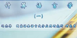 计算语言学视频教程 冯志伟 62讲 国家语委应用语言研究所