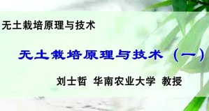 无土栽培原理与技术视频教程 罗健 38讲 华南农业大学