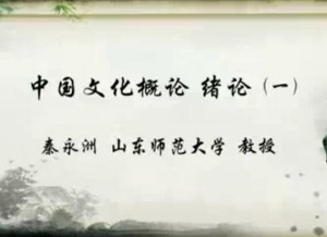 中国文化概论视频教程 秦永洲 54讲 山东师范大学
