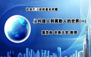 社会学理论的基本问题视频教程 葉啟政 30讲 世新大学