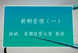 薪酬管理视频教程 徐斌 30讲 首都经济贸易大学