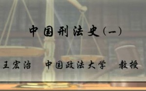 中国刑法史视频教程 王宏治 31讲 中国政法大学