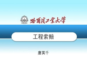 工程索赔视频教程 唐英千 40讲 哈尔滨工业大学
