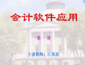 会计软件应用视频教程 16讲 东南大学