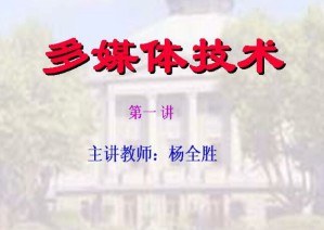 多媒体技术视频教程 32讲 东南大学