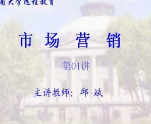 市场营销视频教程 46讲 东南大学