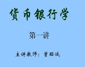货币银行学视频教程 48讲 东南大学