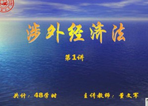 涉外经济法视频教程 50讲 吉林大学