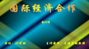 国际经济合作视频教程 32讲 吉林大学
