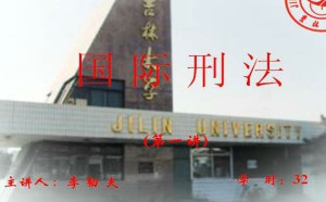 国际刑法视频教程 32讲 吉林大学