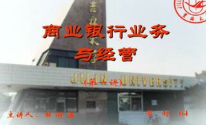 商业银行及业务管理视频教程 64讲 吉林大学