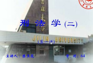 刑法分论视频教程 64讲 吉林大学