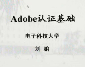 Adobe认证基础视频教程 24讲 电子科技大学