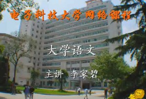 大学语文视频教程 40讲 电子科技大学