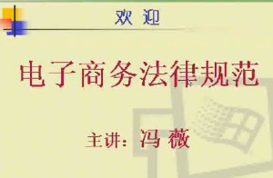 电子商务法律规范视频教程 30讲 电子科技大学