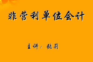 非盈利单位会计视频教程 27讲 中国石油大学