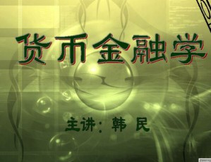 货币金融学视频教程 30讲 中国石油大学