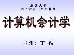 计算机会计学视频教程 34讲 中国石油大学