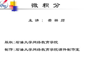 经济应用数学--微积分视频教程 30讲 中国石油大学