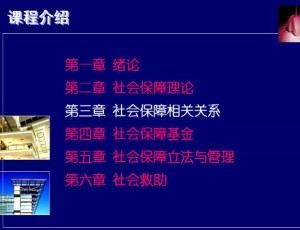 社会保障学视频教程 29讲 中国石油大学