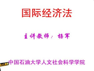国际经济法视频教程 28讲 中国石油大学