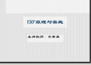 ERP原理与实施视频教程 42讲 中国石油大学